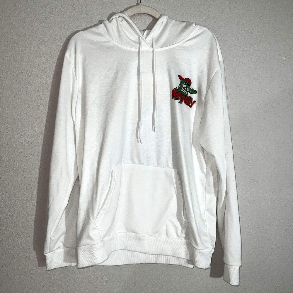 Cool Parkour Friendly Cool Running Club White Gator Hoodie (L)